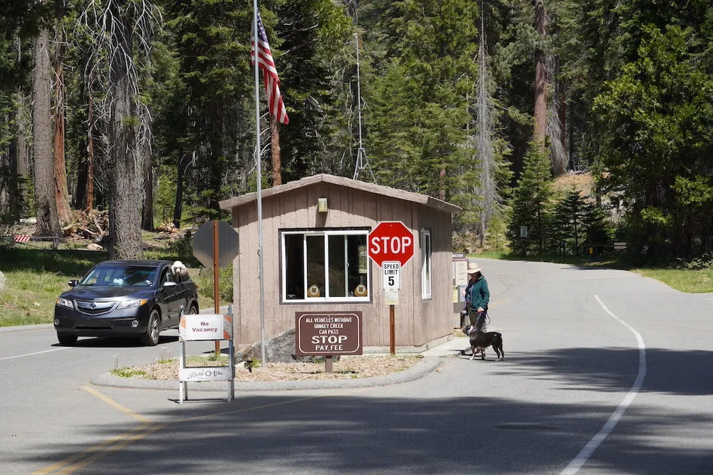 Visitor center office at Dinkey Creek, California.