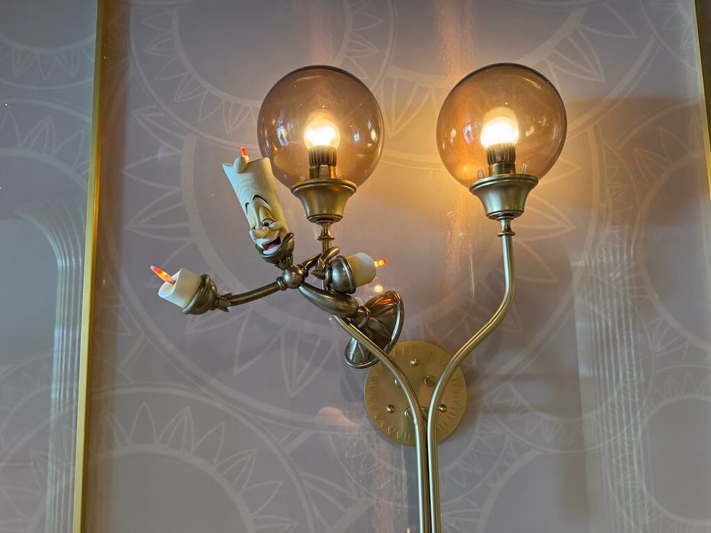 The electric candle featured in Beauty and the Beast on Disney Wish.
