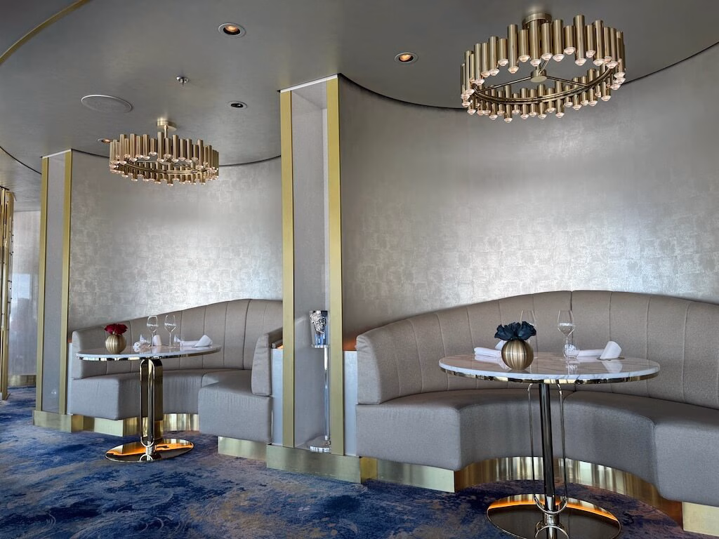 The interior of Enchanté restaurant on the Disney Wish