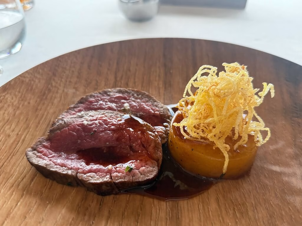 Steak featured on the lunch course menu at Remy aboard the Disney Fantasy.