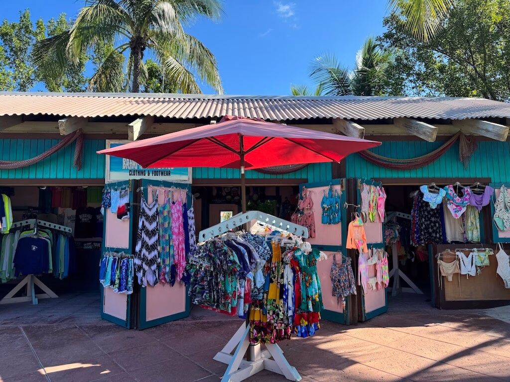 You can find local Bahamian gifts such as local T-shirts, hats and some local products on Castaway Cay in Bahamas.