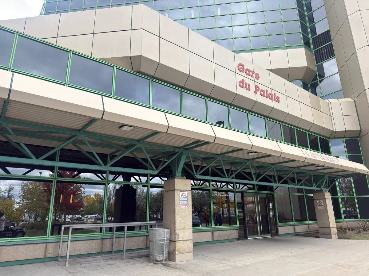 Gare du Palais bus terminal entrance in Quebec City